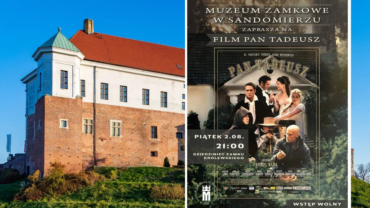 Film Pan Tadeusz na dziedzińcu Zamku Królewskiego w Sandomierzu - Zdjęcie główne