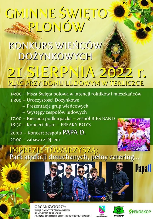 Koncerty, festiwale, dożynki - sprawdź, co będzie się działo w weekend 19-21 sierpnia