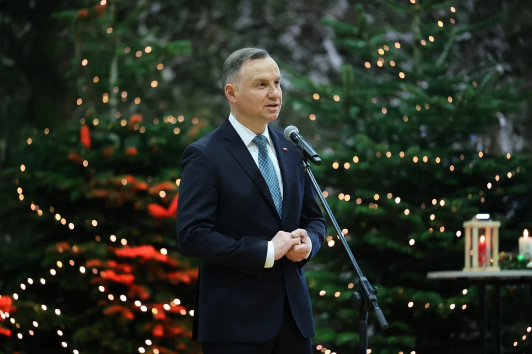 Andrzej Duda w Rzeszowie. Wspólna wigilia prezydenta z polskimi służbami