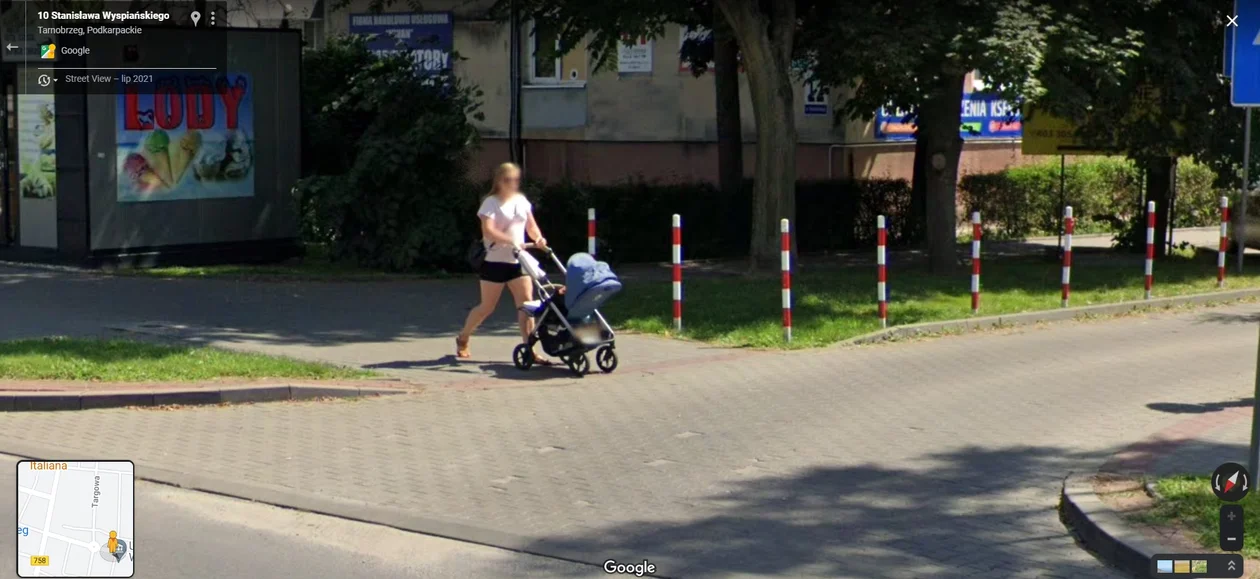 Google Street View - zdjęcia z 2021 roku z Tarnobrzega