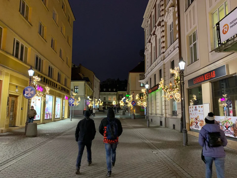 Oświetlenie świąteczne w centrum Rzeszowa