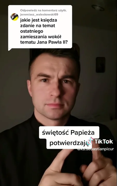 Ksiądz Sebastian Picur z Archidiecezji Przemyskiej o Janie Pawle II