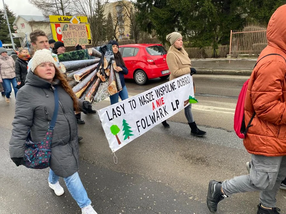 Obrońcy przyrody z Podkarpacia protestują, w lasach między Rymanowem-Zdrój a Iwoniczem-Zdrój trwa wycinka drzew