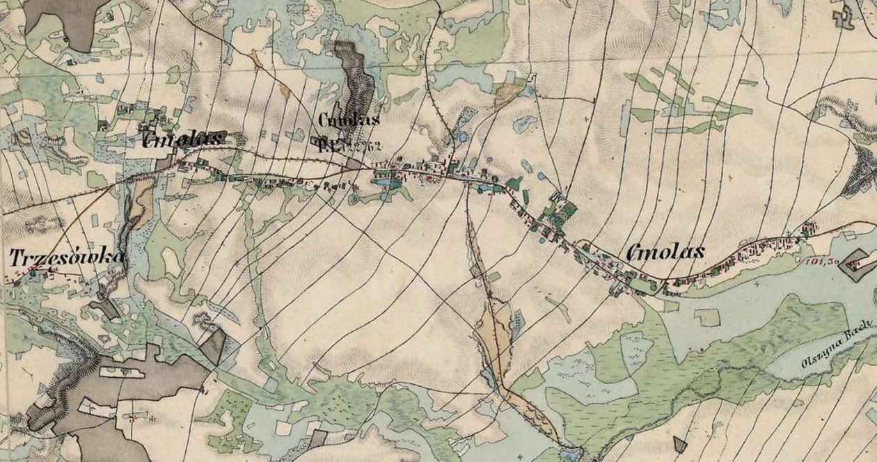 Kolbuszowa i okolice na mapach z XIX wieku