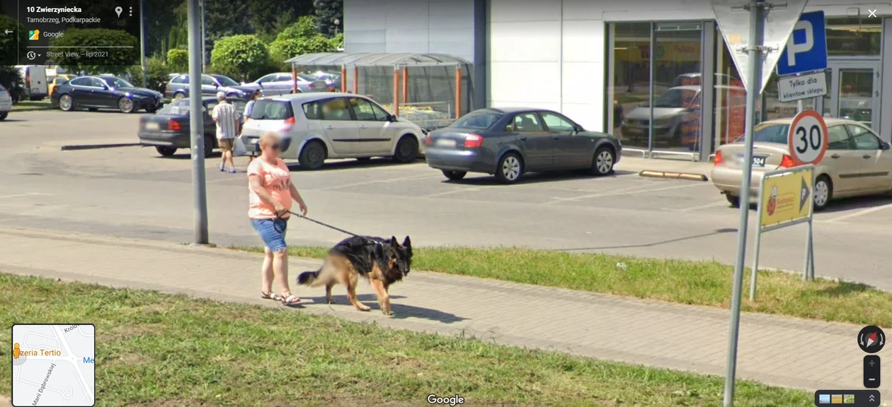 Google Street View - zdjęcia z 2021 roku z Tarnobrzega