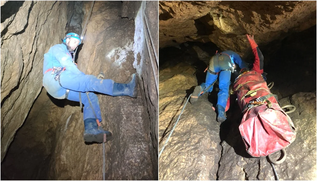 Szkolenie jaskiniowe. Ratownicy Bieszczadzkiej Grupy GOPR wciąż podnoszą swoje kwalifikacje [ZDJĘCIA] - Zdjęcie główne