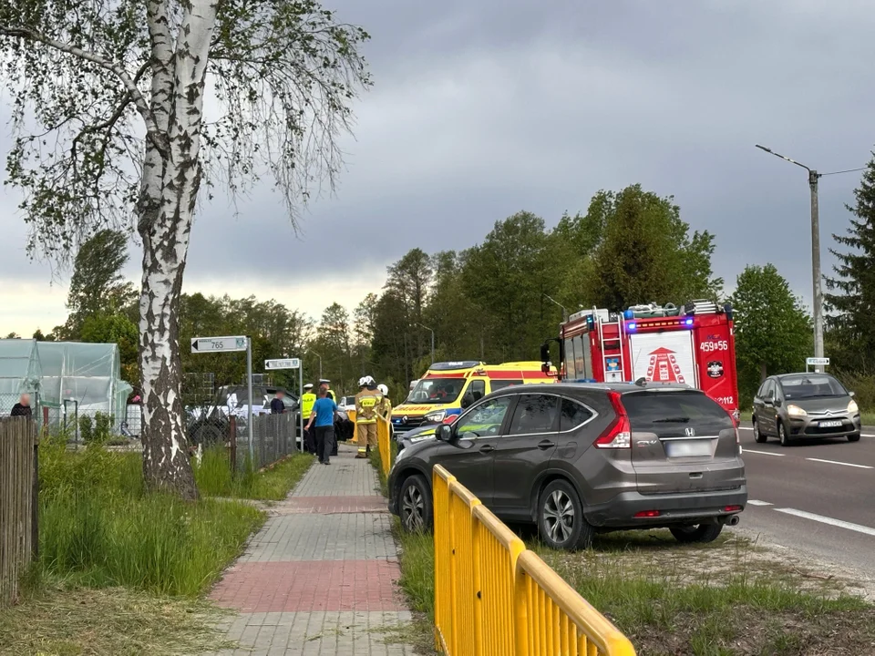 Wypadek z udziałem hulajnogi w Widełce