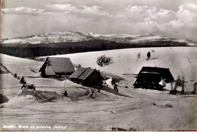 Pocztówka. Widok na poł. Halicz 1934