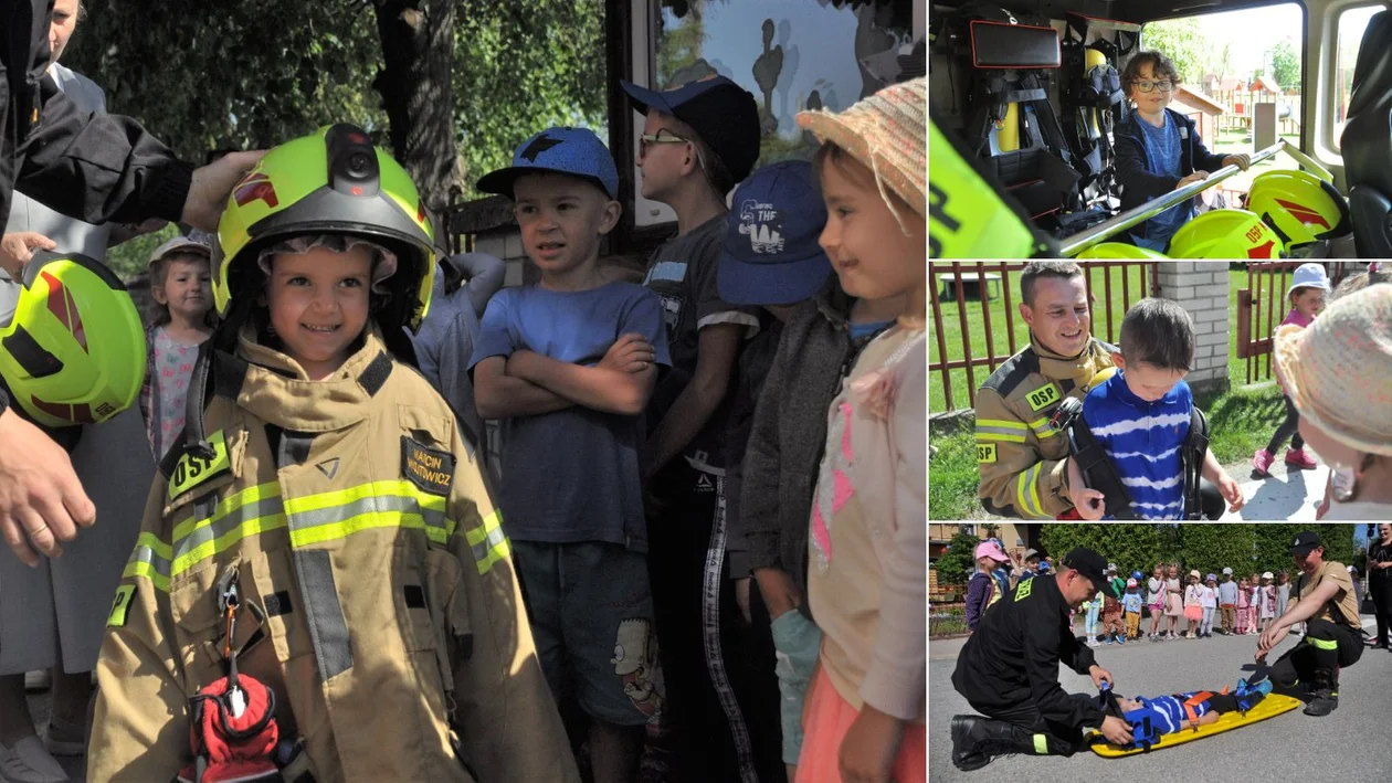 Wizyta strażaków OSP w przedszkolu z okazji Dnia Dziecka 2023