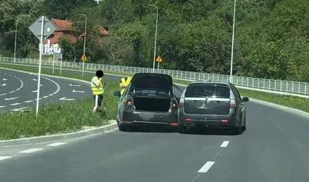 Stłuczka na Wisłokostradzie w Rzeszowie