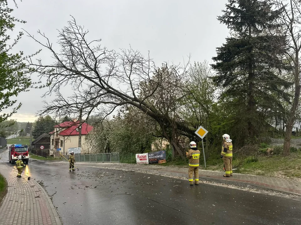 Silny wiatr w Rzeszowie w powiecie rzeszowskim