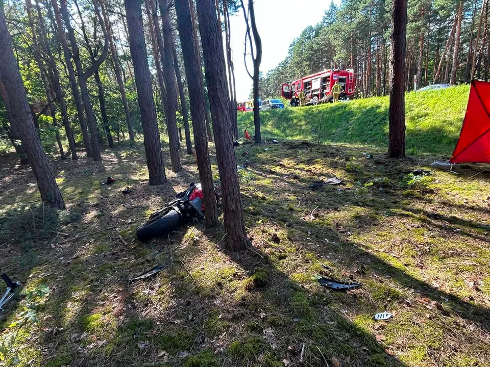 Wypadek motocyklisty pod Tarnobrzegiem
