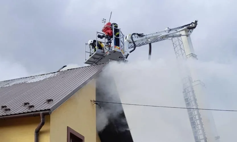 Pożar domu w Durdach