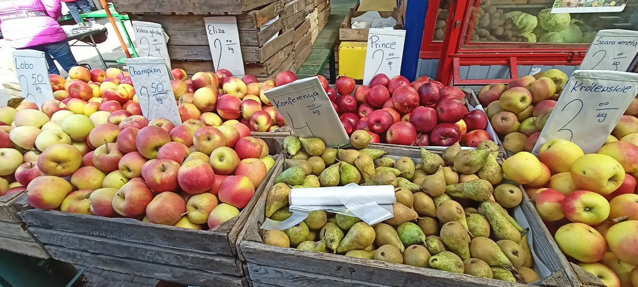 Warzywa i owoce sezonowe przy hali targowej. Jak wypadają cenowo?