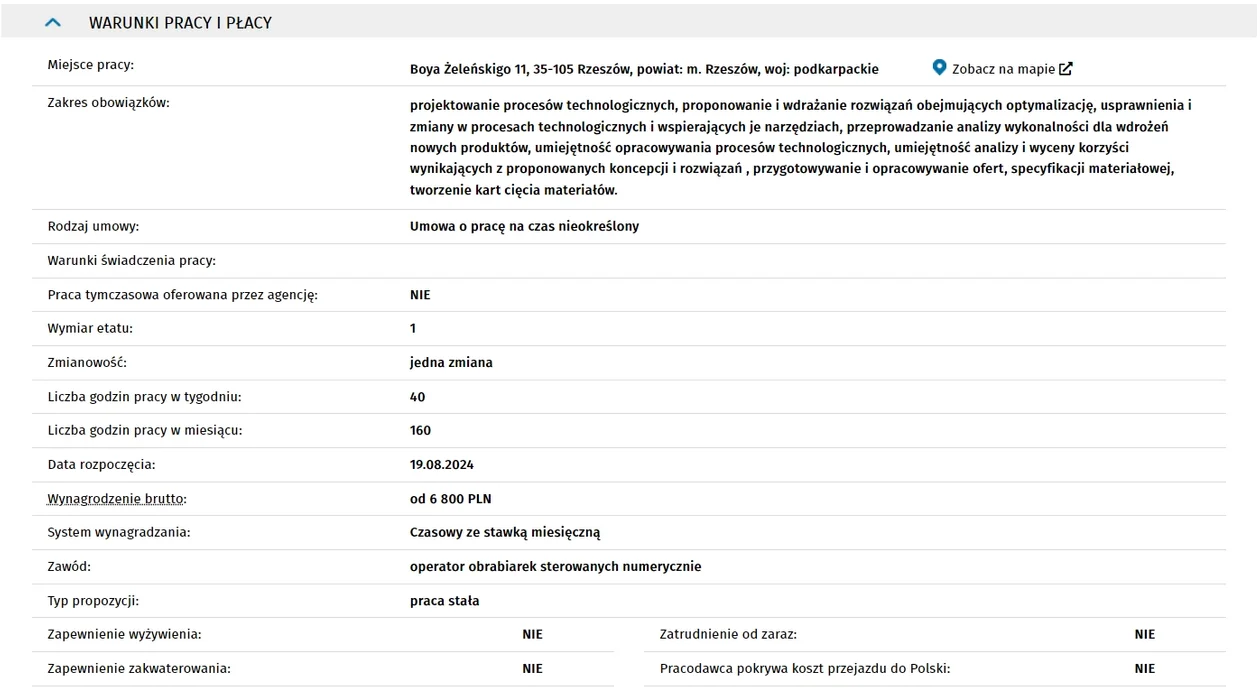 Oferta pracy: TECHNOLOG/PROGRAMISTA