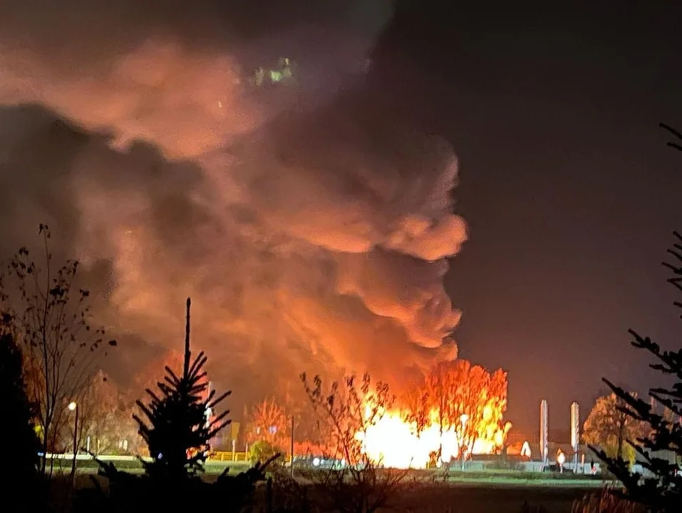 Pożar zakładu trumien w Pilźnie