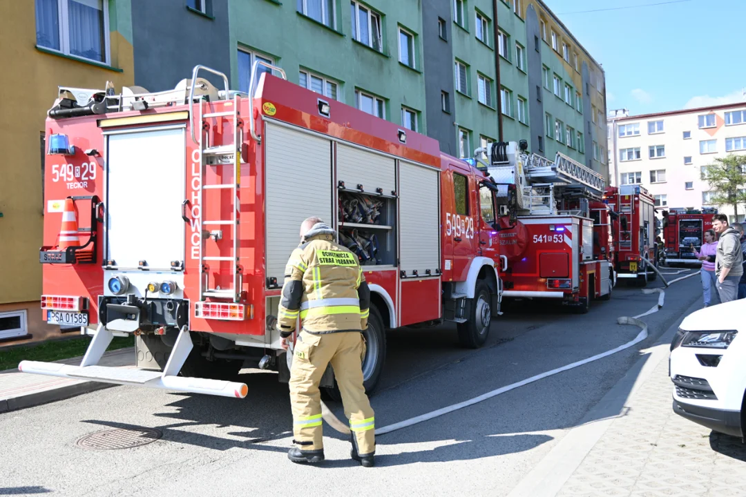 Pożar piwnicy przy ul. Cegielnianej w Sanoku