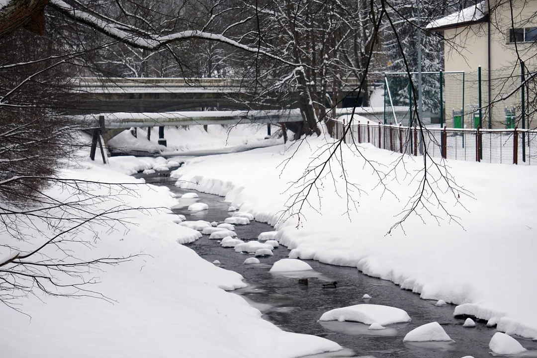 Ustrzyki Dolne w zimowej szacie