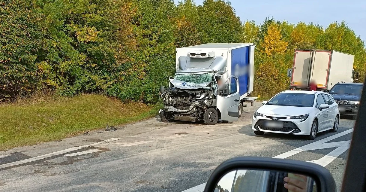 Wypadek na drodze krajowej nr 9 relacji Rzeszów-Tarnobrzeg w Głogowie Małopolskim. Droga zablokowana [MAPA - ZDJĘCIA] - Zdjęcie główne