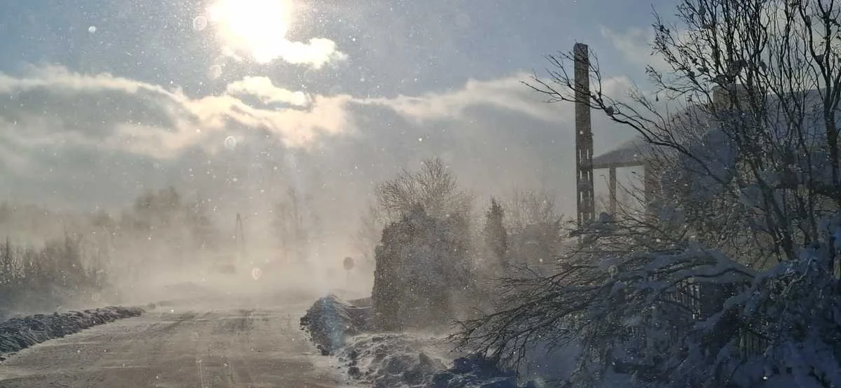 Zamieć śnieżna na Podkarpaciu