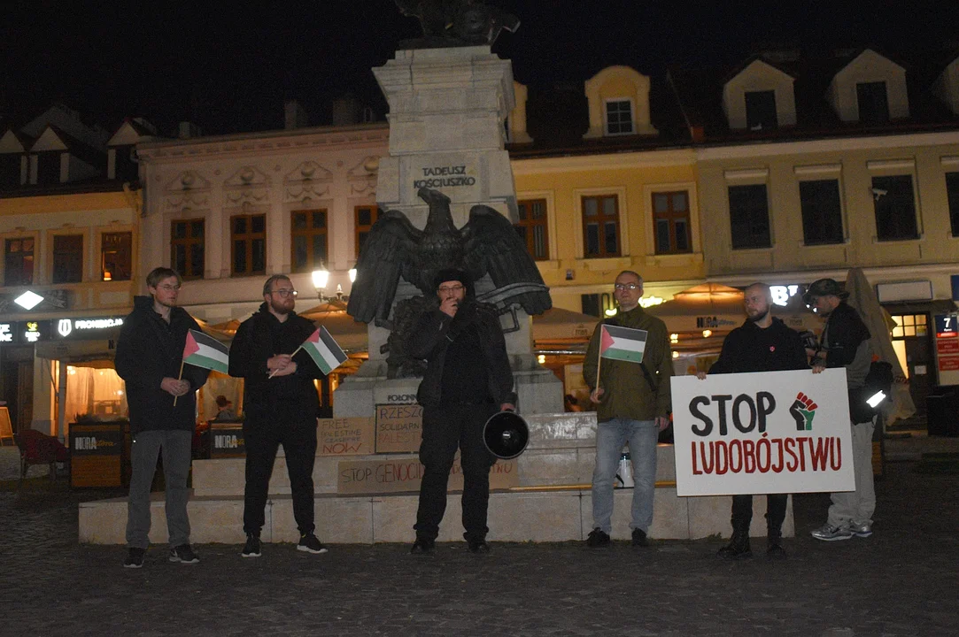 Rzeszów solidarny z Palestyną - protest przeciwko izraelskim atakom na Strefę Gazy