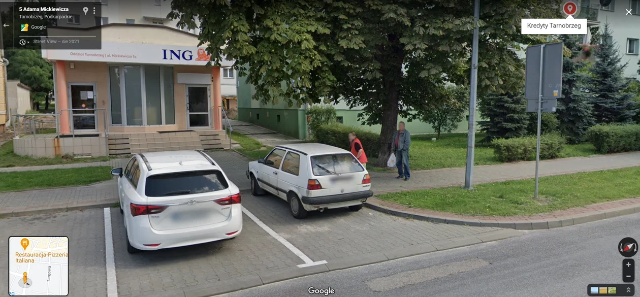 Google Street View - zdjęcia z 2021 roku z Tarnobrzega