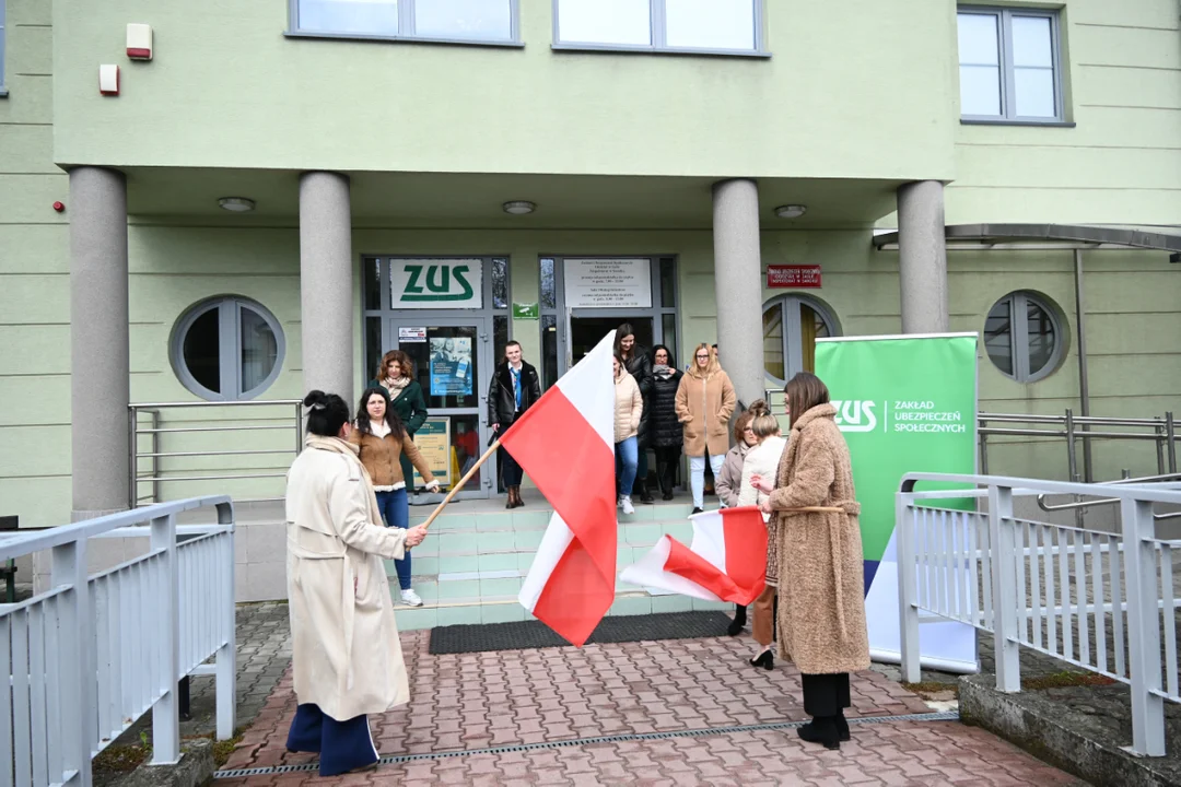 Protest pod ZUS w Sanoku