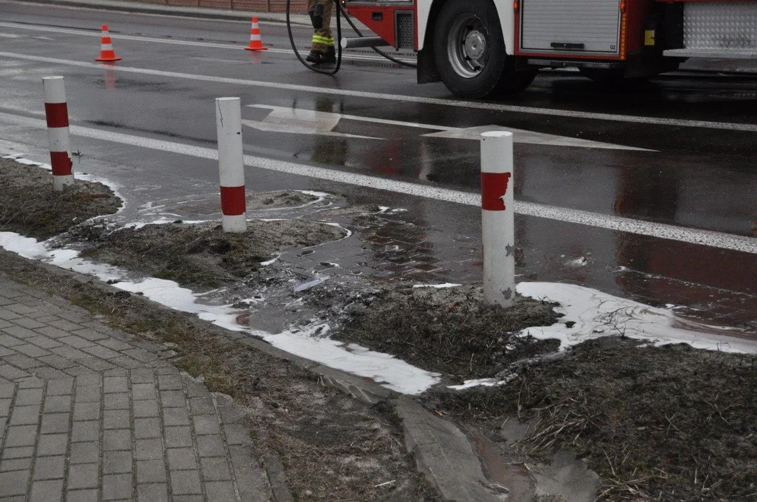 Na drodze wojewódzkiej w Kosowach rozsypały się... śledzie [ZDJĘCIA]