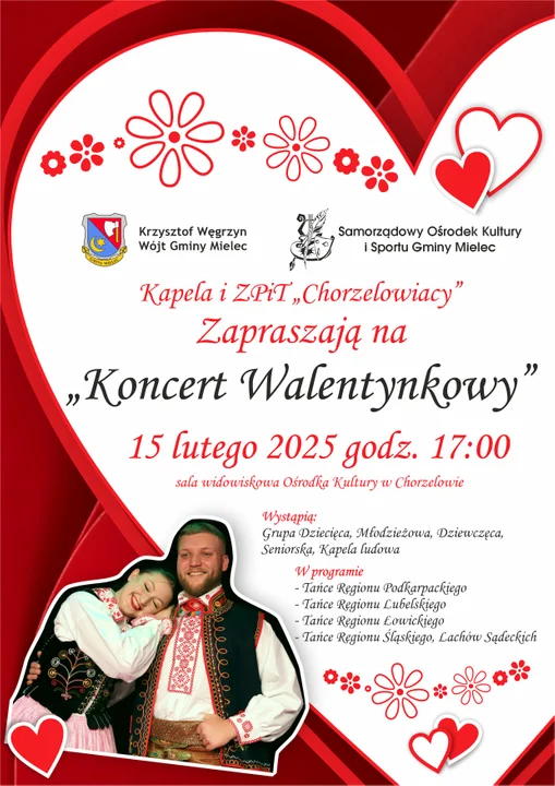 Koncert  w Chorzelowie plakat