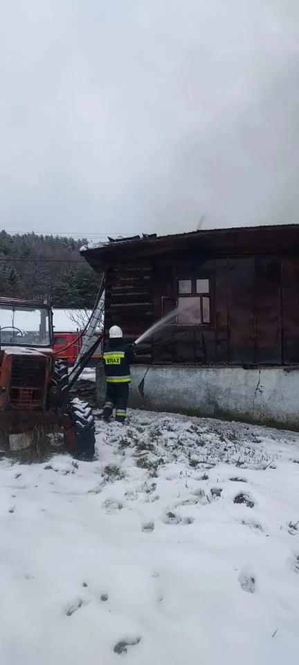 Pożar domu w Wojtkowej