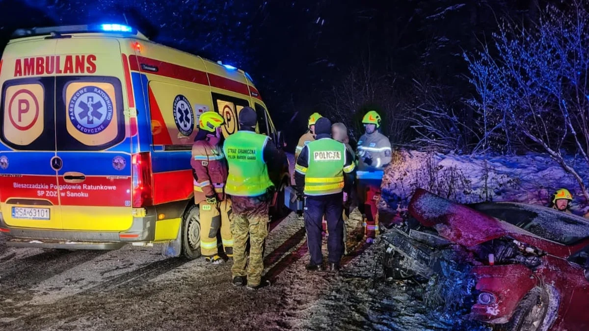 Zdarzenie drogowe w Braniowie w powiecie bieszczadzkim. "Pamiętajmy o zachowaniu rozwagi na drodze" [ZDJĘCIA] - Zdjęcie główne