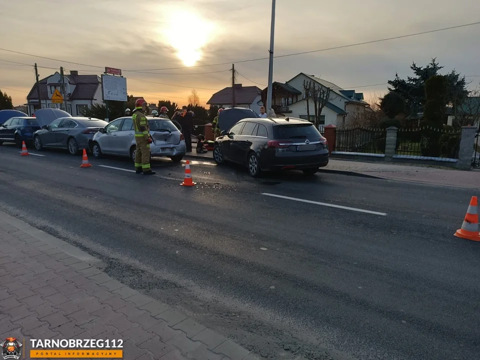 Zderzenie czterech aut w Tarnobrzegu