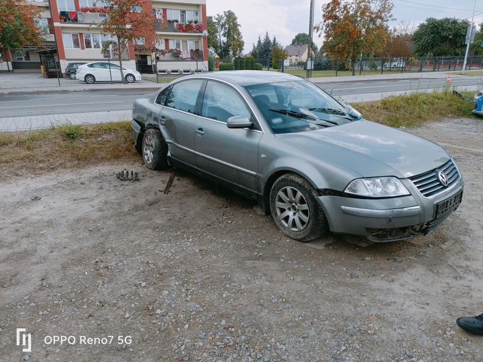 Kolizja w Wilczej Woli na ul. Księdza Sokoła.