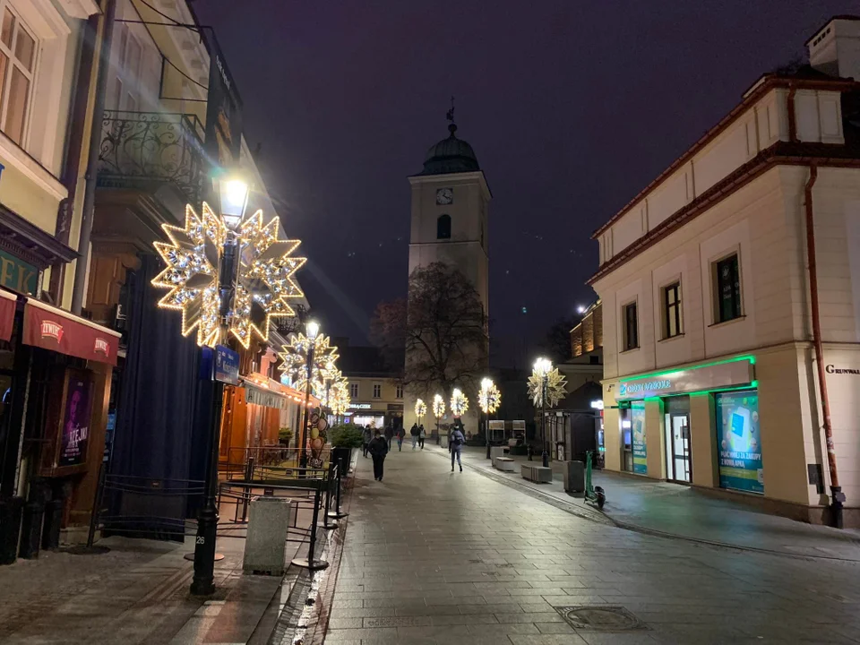 Oświetlenie świąteczne w centrum Rzeszowa