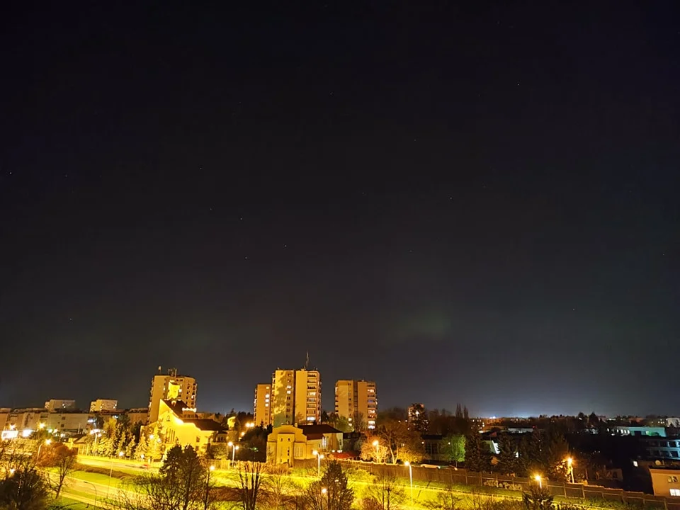 Zorza polarna - piękne widoki na Podkarpaciu