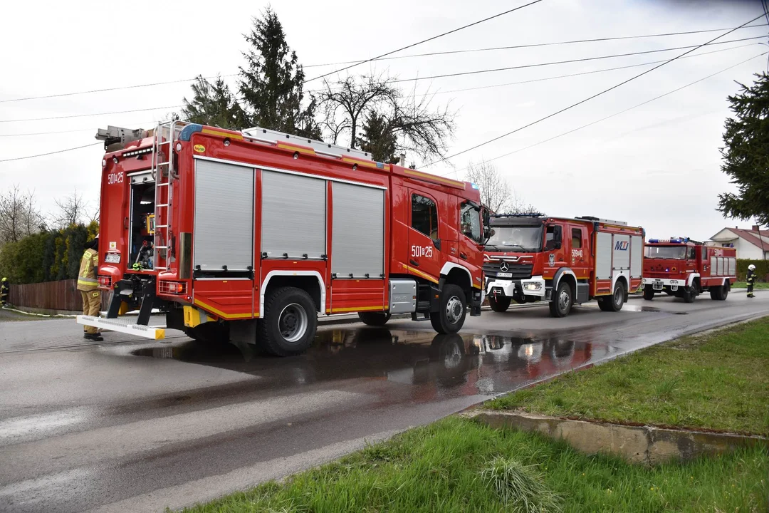 Pożar garażu w Złotnikach