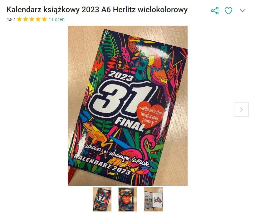 Kalendarz książkowy 2023 A6 Herlitz wielokolorowy