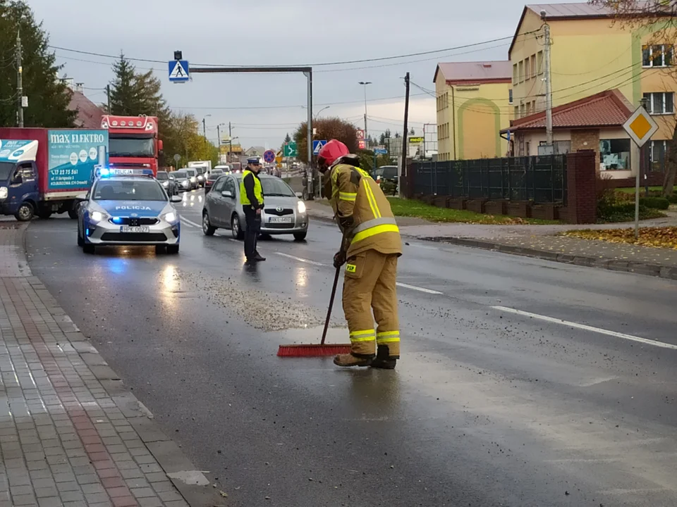 Kolbuszowscy policjanci ukarali mandatem karnym sprawcę zabrudzenia krajowej dziewiątki masą betonową [ZDJĘCIA] - Zdjęcie główne