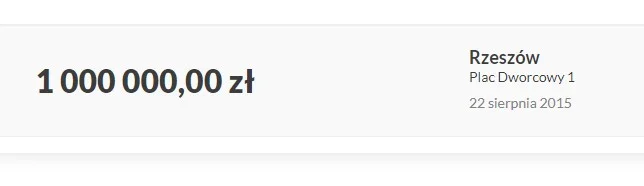 Milion złotych w punkcie przy ul. Plac Dworcowy 1, 22 sierpnia 2015.
