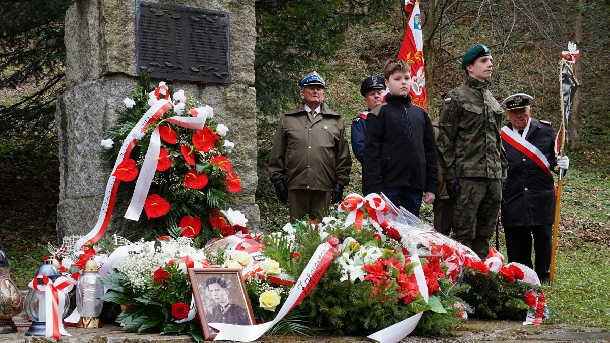 „Zamordowani żołnierze wymagają chwały i pamięci". Uroczystości pod pomnikiem niedaleko Baligrodu [ZDJĘCIA] - Zdjęcie główne