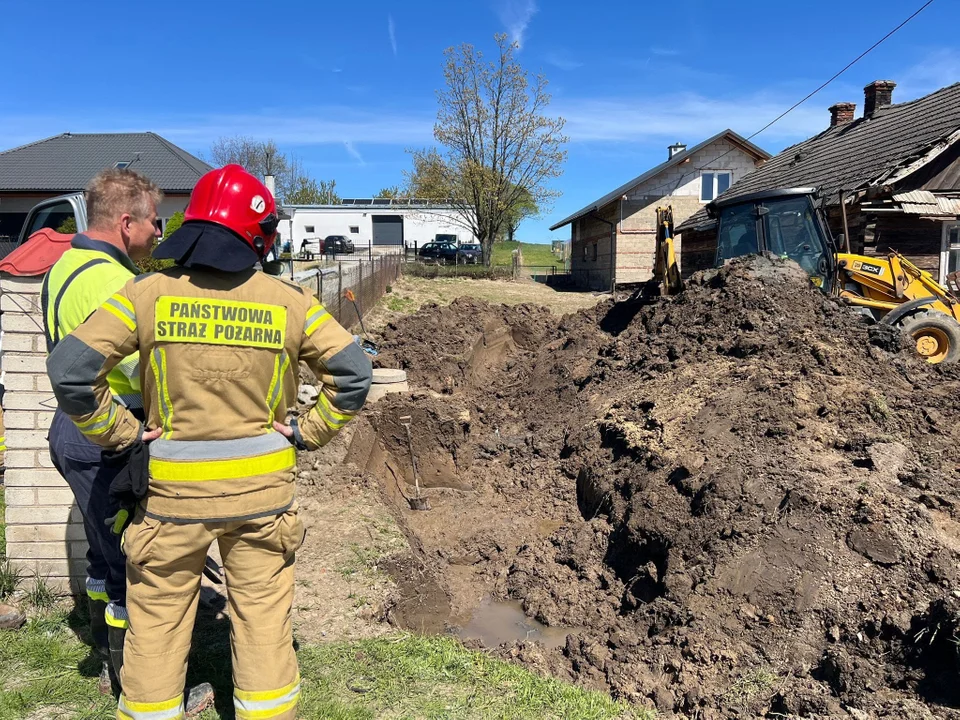 Pęknięta rura z gazem pod Rzeszowem