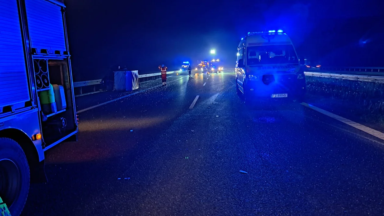 Wypadek na A4 w miejscowości Rudna Mała