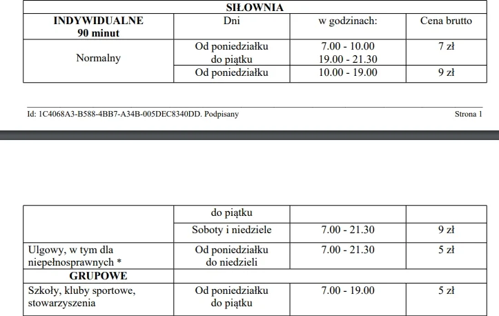 Więcej zapłacimy za wejście na obiekty MOSiR w Tarnobrzegu