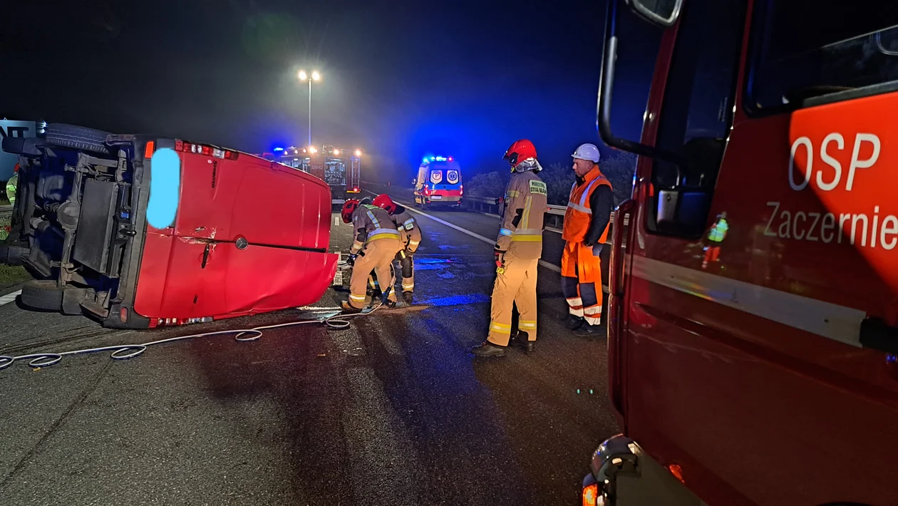 Wypadek na A4 w miejscowości Rudna Mała