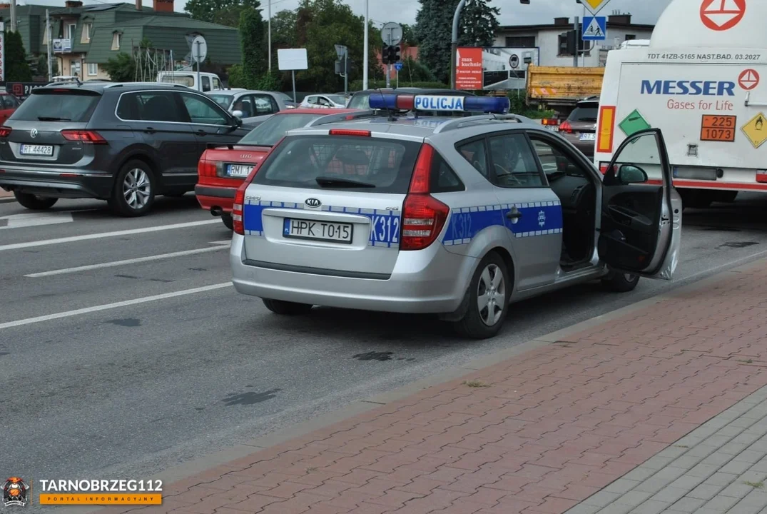 Wypadek w Tarnobrzegu. Zderzenie z pojazdem egzaminacyjnym