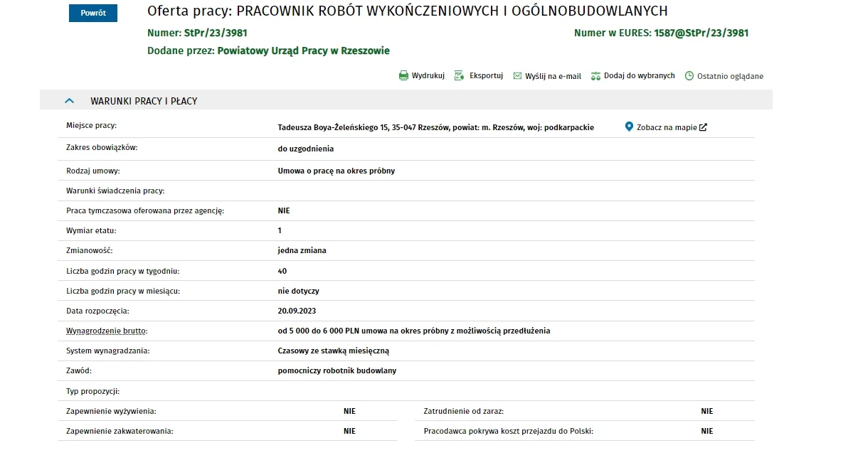 Praca na Podkarpaciu. Oferty nawet za 10 tysięcy złotych na miesiąc