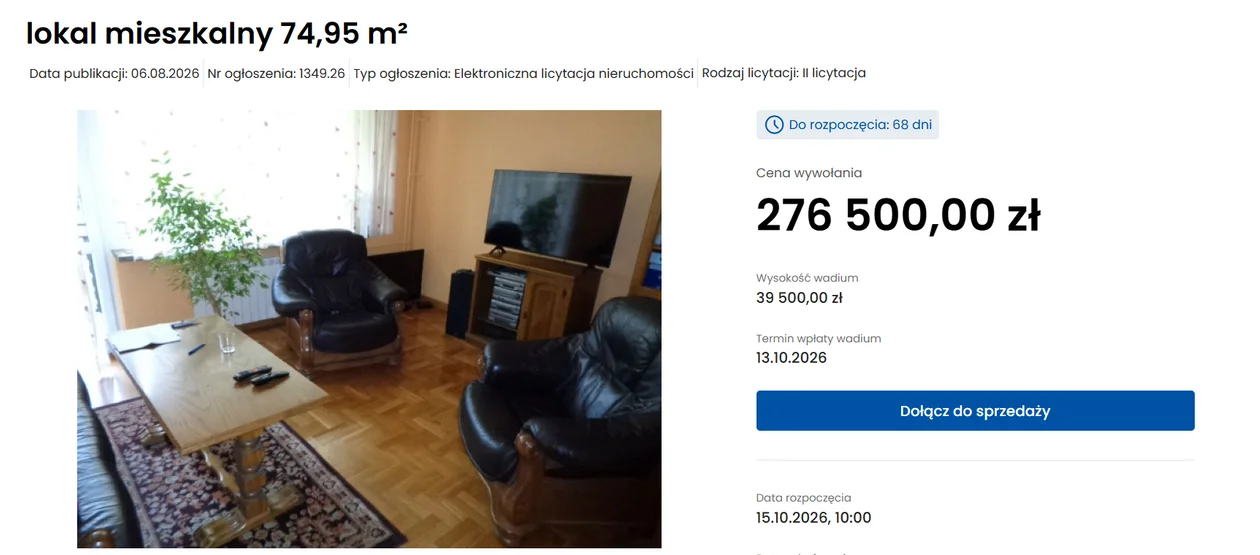Licytacje KAS z sierpnia