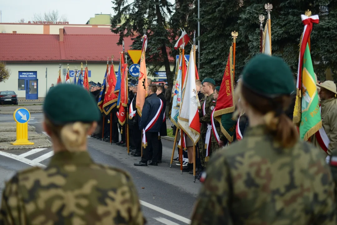 Narodowe Święto Niepodległości w Tarnobrzegu. Uroczystości przy pomniku Marszałka Józefa Piłsudskiego. - 104 lata temu narodziła się nowoczesna Polska - mówi prezydent miasta Dariusz Bożek [ZDJĘCIA - CZĘŚĆ 1]