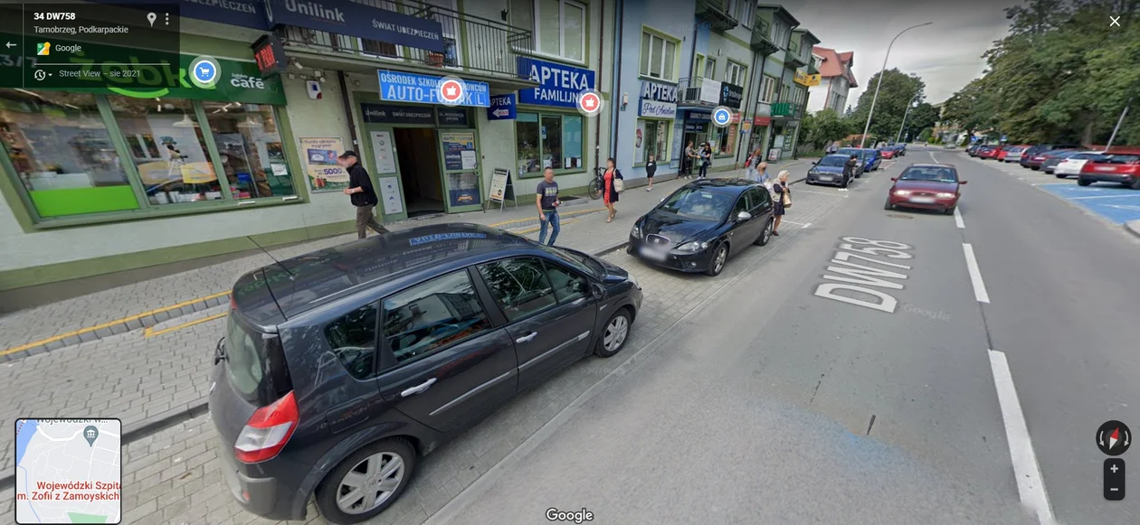 Google Street View 2021 - zdjęcia ze Stalowej Woli, Tarnobrzega i Grębowa