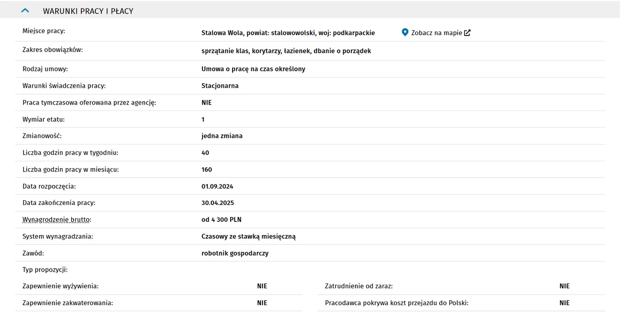 Oferta pracy: ROBOTNIK GOSPODARCZY